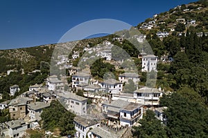 Aerial view at Makrinitsa village of Pelion, Greece