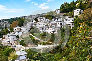 Aerial view of Makrinitsa village in Pelion, Greece