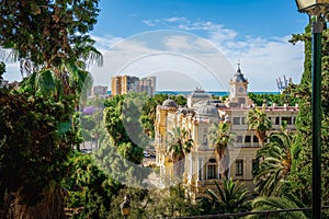Aerial View of Malaga City Hall - Malaga, Andalusia, Spain photo