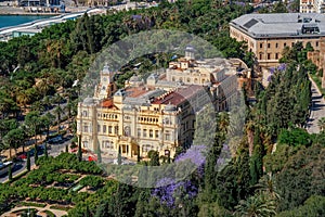 Aerial View of Malaga City Hall - Malaga, Andalusia, Spain photo