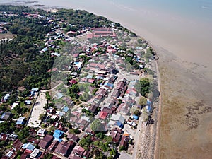 Aerial view Malays town Kuala Muda