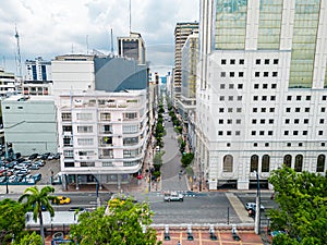 Aerial view of Malecon Simon Bolivar and 9 de Octubre Avenue photo