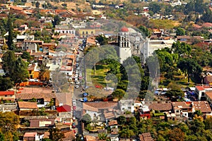 Aerial view of the malinalco town near toluca city, mexico I