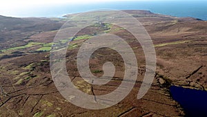 Aerial view of Malinmore by Glencolumbkille in County Donegal, Republic of Irleand