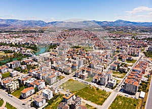 Aerial view of Manavgat city, Antalya, Turkey photo