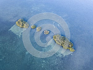 Aerial View of Mangrove Islands and Kayakers