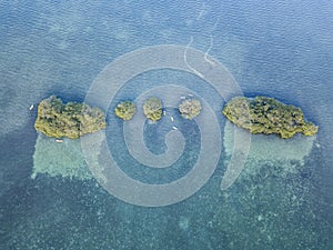 Aerial View of Mangrove Islands and Kayakers