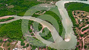 Aerial view of the mangrove swamp, dar es salaam