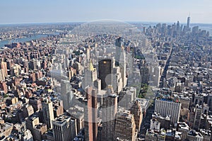 Aerial view of Manhattan from the Empire State Building in New York