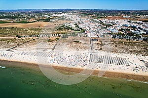 Aerial view of Manta Rota beach, which is part of a long sweep of fine sand photo