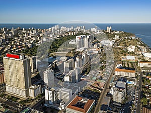 Aerial view of Maputo, capital city of Mozambique, Africa