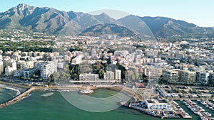 Aerial view of Marbella, Andalusia. Southern Spain