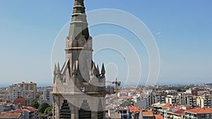 Aerial view of Marques Church in Porto