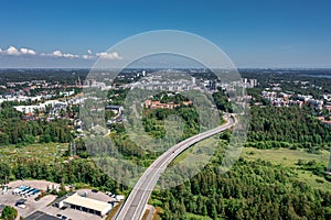 Aerial view of Matinkyla neighborhood of Espoo city
