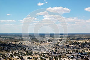 Aerial view of Maun
