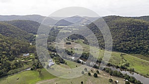 Aerial view of the Mcdonald river