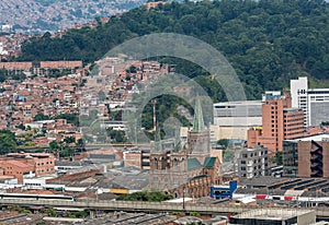 Aerial view of Medellin city, Colombia