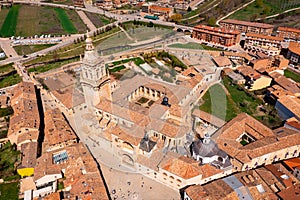 Aerial view of medieval Cathedral of Assumption of El Burgo de Osma photo