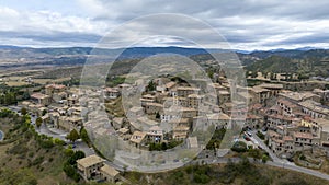 aerial view of the medieval town of Sos del Rey CatÃ³lico in Aragon, Spain. photo