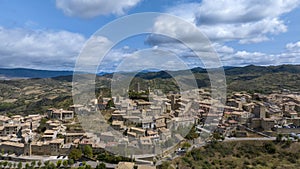 aerial view of the medieval town of Sos del Rey CatÃ³lico in Aragon, Spain. photo