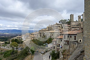 aerial view of the medieval town of Sos del Rey CatÃ³lico in Aragon, Spain. photo