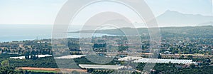 Aerial view of the mediterranean agricultural region