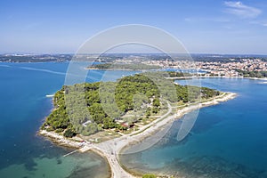 An aerial view of Medulin, Istria, Croatia