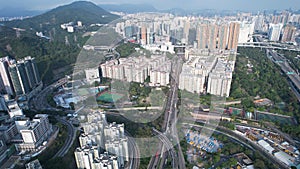 Aerial view of Mei Foo estate,  was the first large scale private housing estate