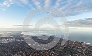 Aerial view of Melbourne's southern beachside suburbs