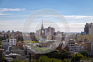 Aerial view of Mendoza City and Edificio Gomez Building - Mendoza, Argentina photo