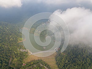 Aerial view Mengkuang dam
