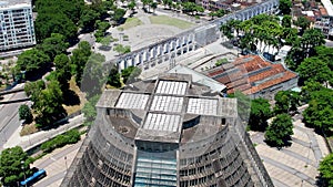 Aerial view of Metropolitan Cathedral of Rio de Janeiro Brazil.