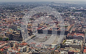 Vista aérea de México la ciudad principal plaza de la ciudad Zócalo 