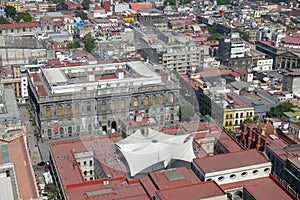 Aerial view of Mexico City, Mexico photo