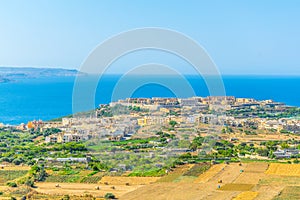 Aerial view of Mgarr on Gozo, Malta