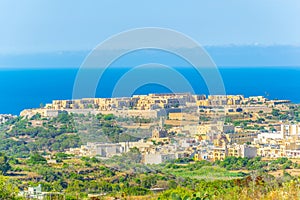 Aerial view of Mgarr on Gozo, Malta