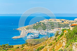 Aerial view of Mgarr on Gozo, Malta