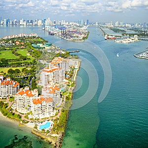 Aerial view of Miami