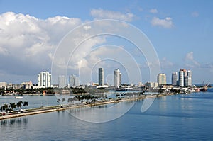 Aerial view of Miami Beach Florida