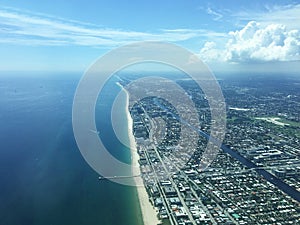 Aerial view of Miami Hollywood, Florida, USA photo