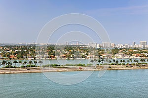 Aerial View of Miami with Luxury Homes