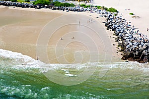 Aerial view of Miami South Beach, Florida, USA