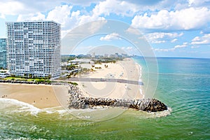 Aerial view of Miami South Beach, Florida, USA