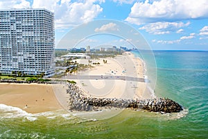 Aerial view of Miami South Beach, Florida, USA