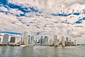 Aerial view of Miami waterfront