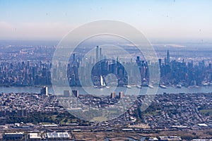 Aerial view of Midtown Manhattan and Hoboken