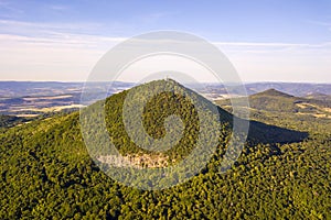 Aerial view of Milesovka mountain photo