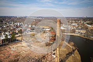 Aerial View of Milltown New Jersey and river