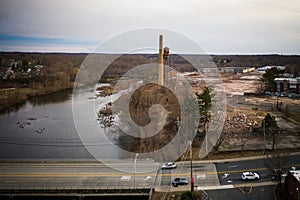 Aerial View of Milltown New Jersey and river