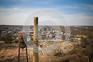 Aerial View of Milltown New Jersey and river